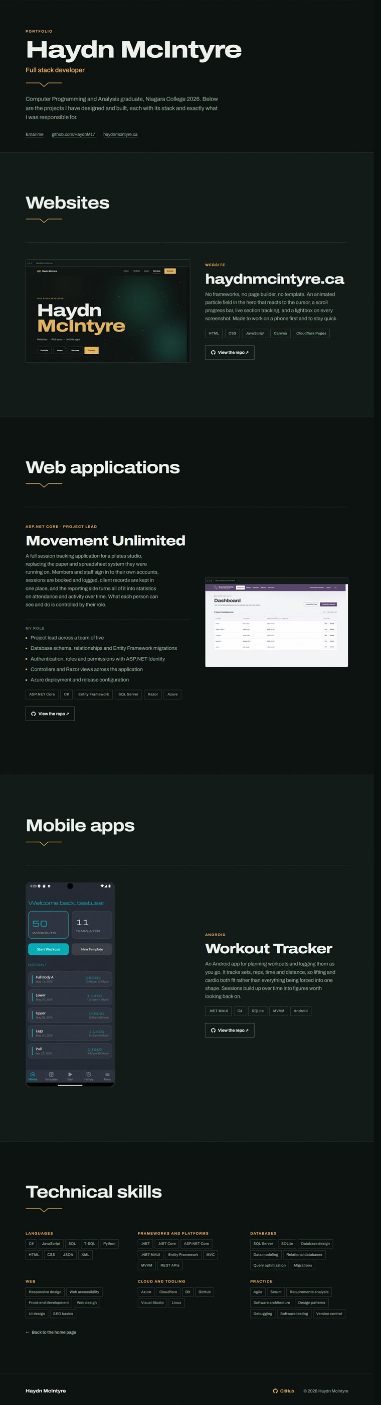 Its portfolio page.