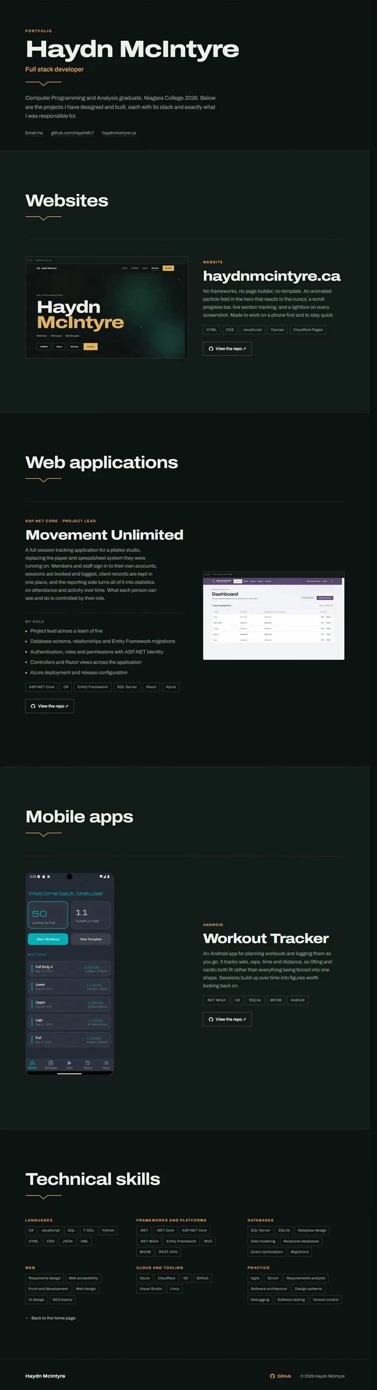Its portfolio page.